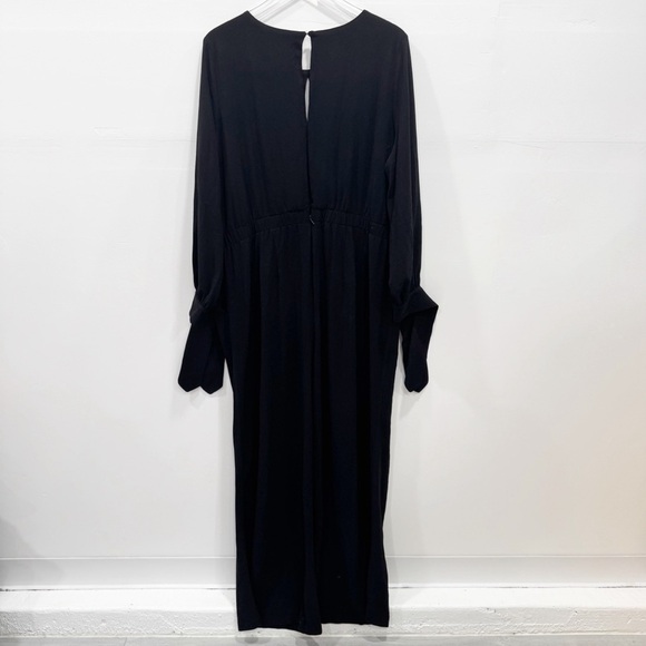 Eloquii Wide Leg Tie-Sleeve Keyhole Back Back Jumpsuit Size 20 Elegant Classy - Picture 3 of 9